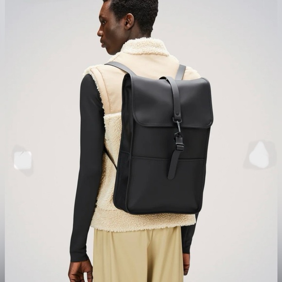 NWT Rains waterproof backpack in black